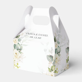 Greenery White Roses Caixa de Favor do Casamento