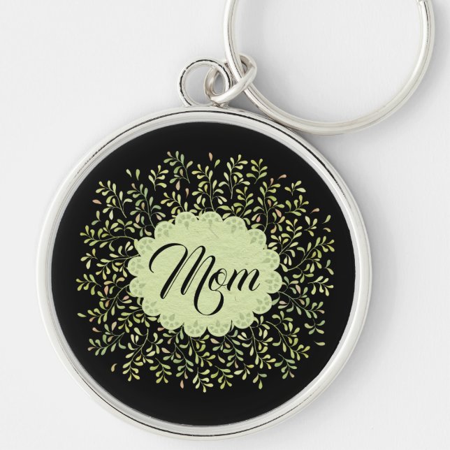 Greenery Wreath, Doily com a Mãe Chaveiro (Frente)