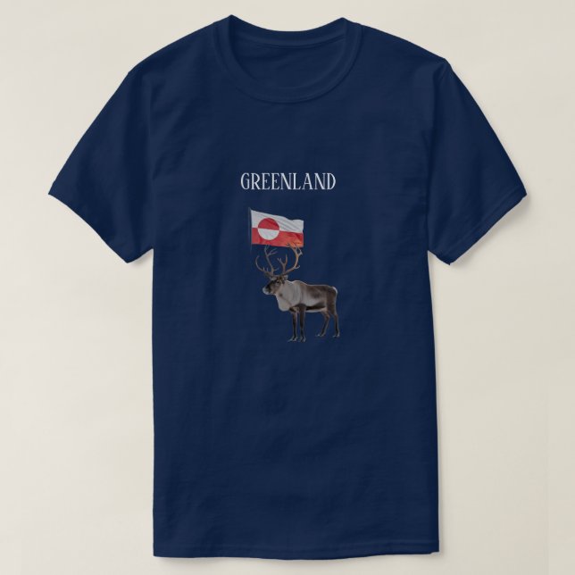 GREENLAND Flag Proud T-Shirt (Frente do Design)