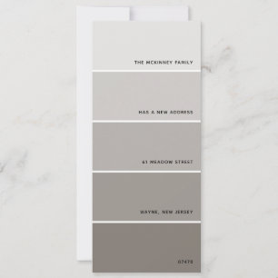 Greige Paint Swatch Novo Anúncio de Endereço