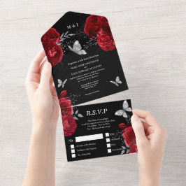 Grelha de rosa de prata vermelha-escura-elegante