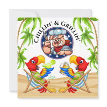 Grelhando e Relaxando Convite