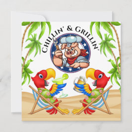 Grelhando e Relaxando Convite