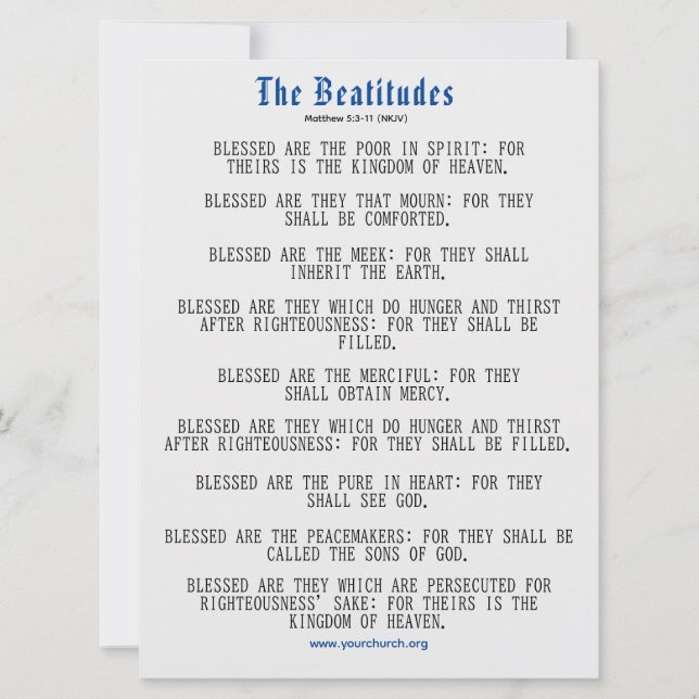 Grey and Blue Beatitudes Inspiration (Frente)