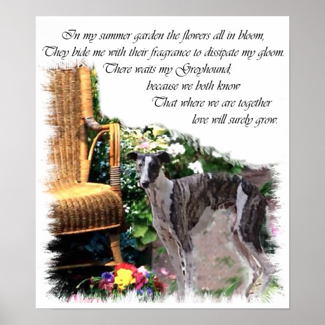 Greyhound Art Impressão (Frente)