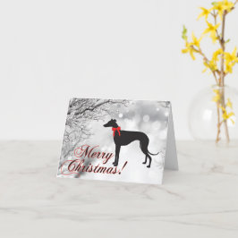Greyhound Feliz Cartão de Natal