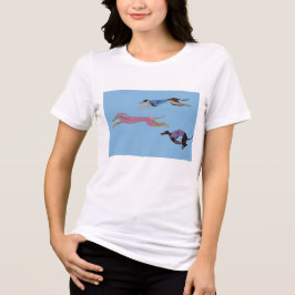  Greyhounds racing with one in bunny suit T-Shirt
