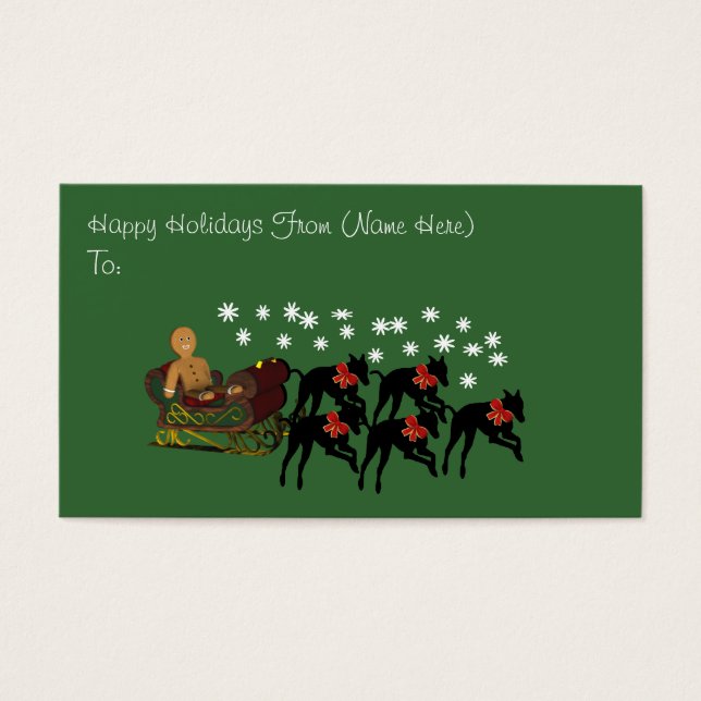 Greyhounds Sleigh Natal Gift Card (Frente)