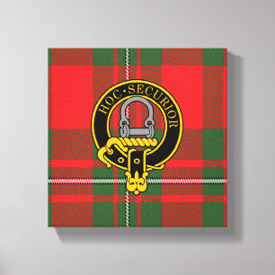 Grierson Scottish Crest e Tartan Canvas