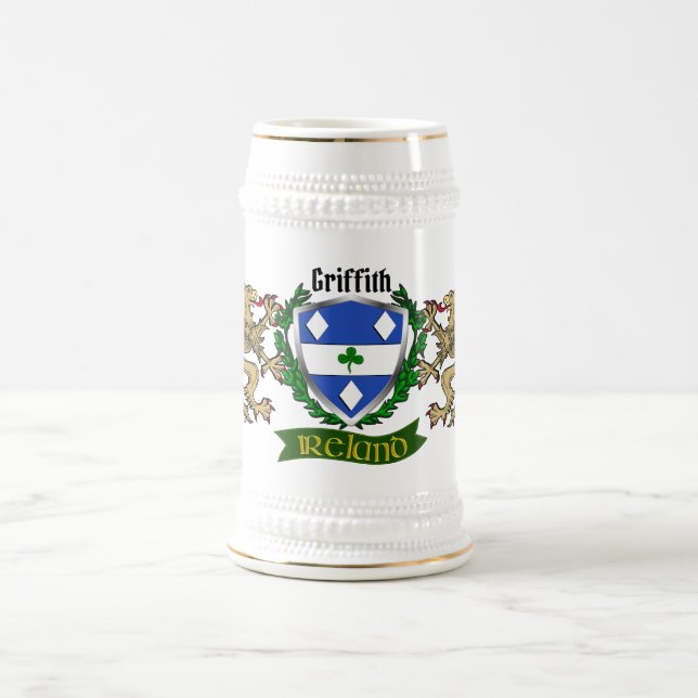 Griffith Irish Shield Beer Caneca de cerveja (Centro)