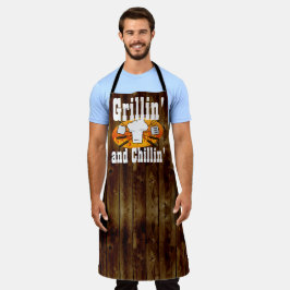 Grillin Chillin Engraçado Chef CHURRASCO Masculino