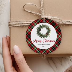 Grinalda de Natal Nome Personalizado Etiqueta Xadr
