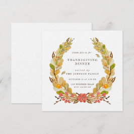 Grinalda floral do convite do comensal da acção de