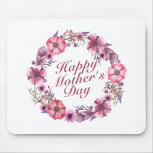 Grinalda floral Mousepad do dia das mães elegante