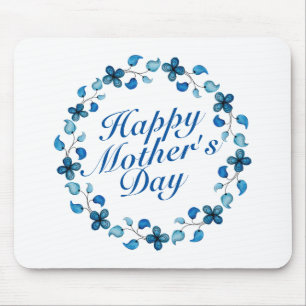 Grinalda floral Mousepad do dia das mães feliz