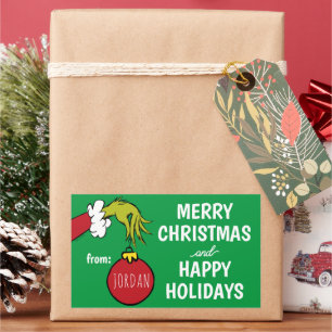 Grinch De Etiqueta de Presente de Natal