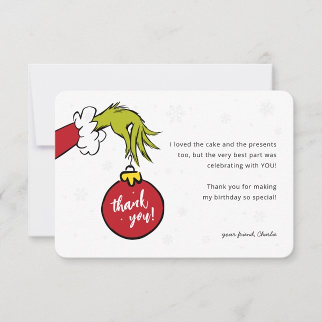 Grinch Frio Aniversário Obrigado (Frente)