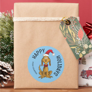 Grinch Max Papai Noel Etiqueta de Presente de