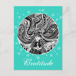 Grincheux Angel Wish | Cartão postal Aqua
