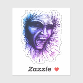 Gritando com o adesivo