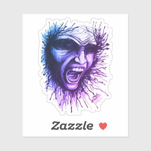 Gritando com o adesivo (Folha)