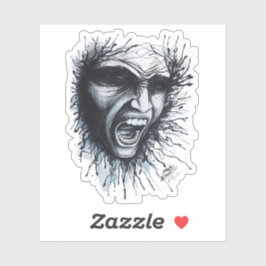 Gritando com o adesivo