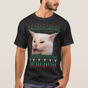 Gritando Com Um Gato Feio X Mas Suéteres Engraçado