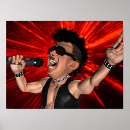 Gritar de Posters e feixes de laser