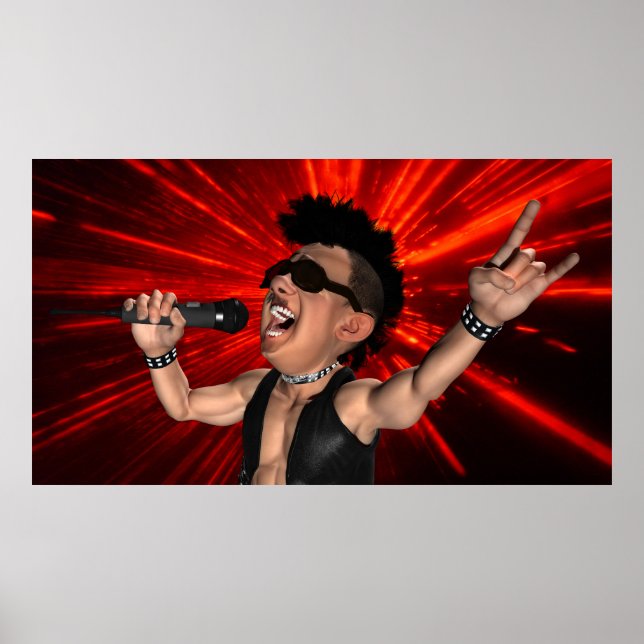 Gritar de Posters e feixes de laser (Frente)