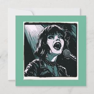 Grite Alto Punk Rocker Retro Vintage Verde Água 