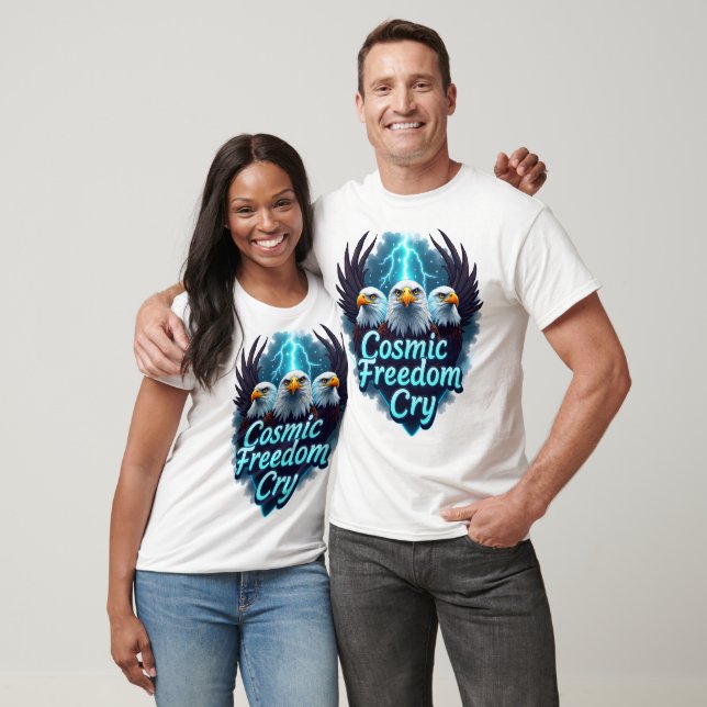 Grito de Liberdade Cósmica — Camiseta Triple Eagle (Unissex)