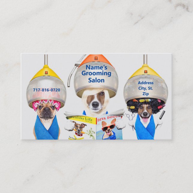 Grooming Salon Cartão de visita (Frente)