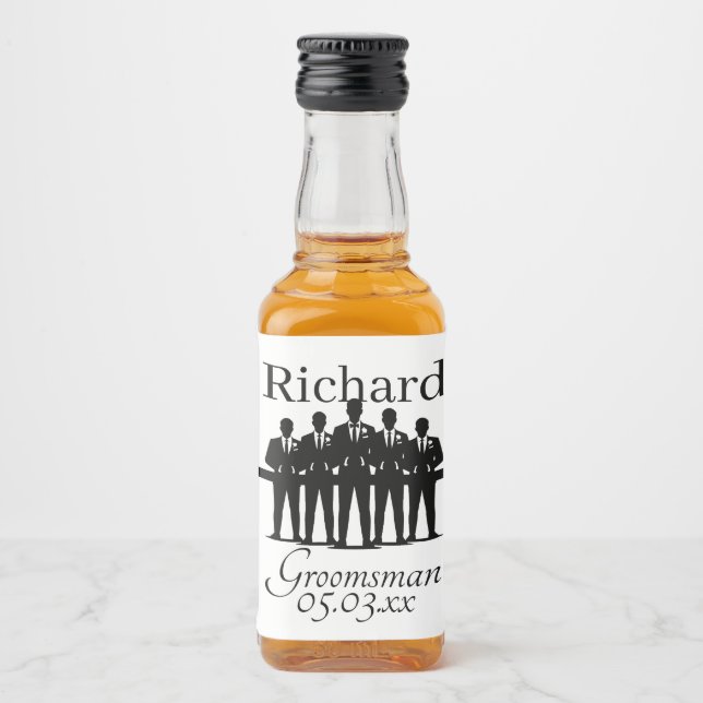 Groomsman Bachelor Party Suited Squad Name Date (Frente)