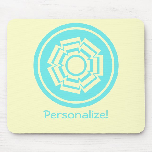 Groove Mousepad Floral, Turquoise (Frente)