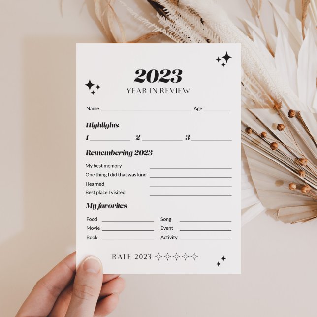 Groovy Black 2023 Year in Review New Year's Cards (Criador carregado)