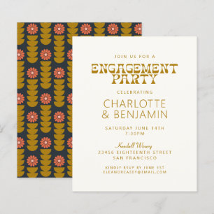 Groovy de Orçamento 70s Festa de noivado Dourada 