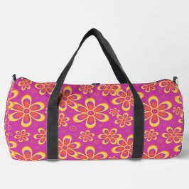 Groovy Magenta - Padrão Floral Grande Saco de Dufo