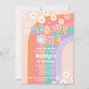 Groovy One Boho Daisy Primeiro Convites de Anivers
