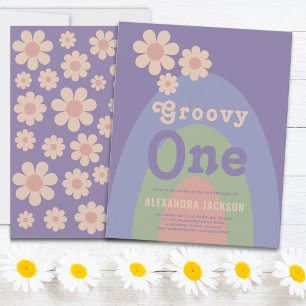 Groovy One Retro Daisy Festa de 1º Aniversário