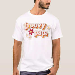 Groovy Papa T-Shirt | Retro Daisy Boho Birthday Pa