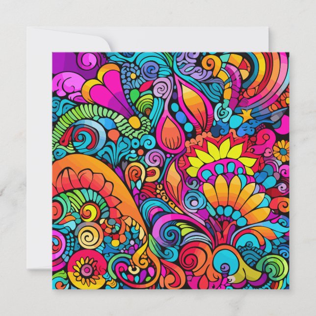 Groovy Psychedelic Floral (Frente)