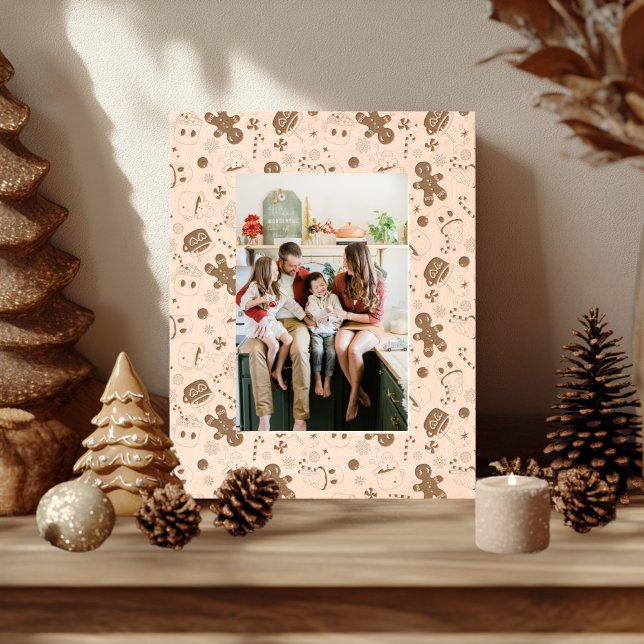 Groovy Retro Christmas Wooden (Groovy Gingerbread Laser Etched Frame)