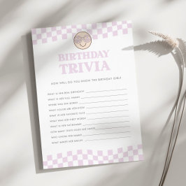 Groovy Retro Happy Girls primeiro aniversario Triv