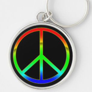 Groovy Sinal de Paz Chaveiro