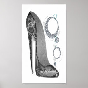 Groovy Stiletto and Sparkle Bling Poster
