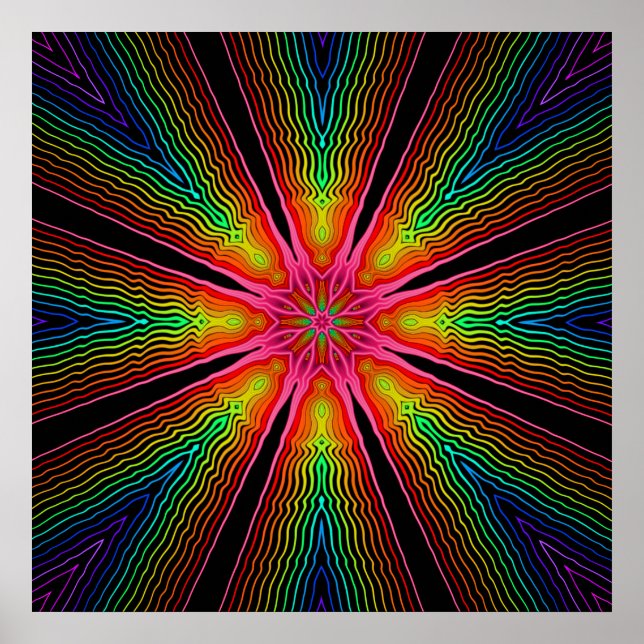 Groovy Sunshine - Fractal Poster (Frente)