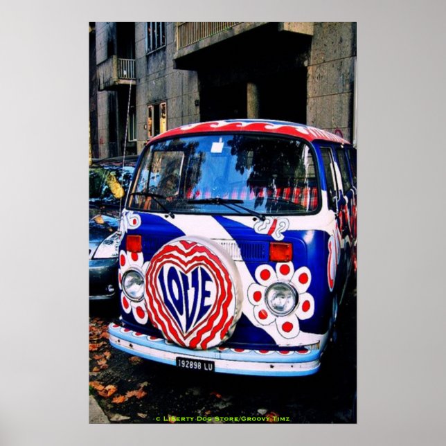GROOVY TIMZ LOVE VAN POSTER - POSTERS RETRO (Frente)