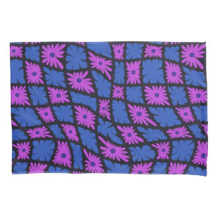 Groovy Wavy Trippy 60s Flor Verifica Azul Cor-de-r