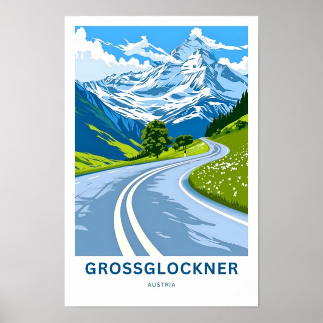 Grossglockner Austria Viagem Impressão (Frente)