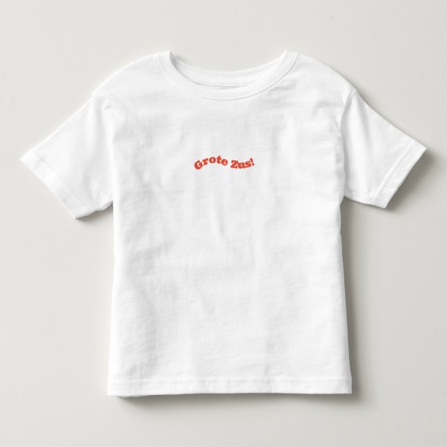 Grote Zus Nieuwe Baby Quote Peuter T-Shirt (Frente)